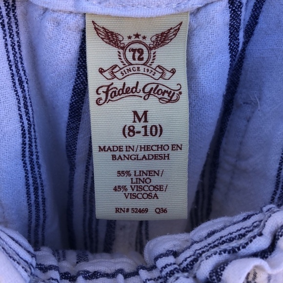 Faded Glory  Linen Blend | SIZE M (8-10) - Picture 6 of 6